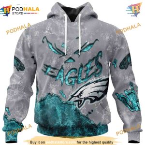 Devil Eyes Philadelphia Eagles 3D Hoodie NFL Eagles Apparel 1