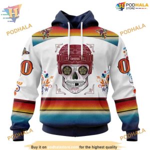 Dia De Los Muertos NHL Design Arizona Coyotes Hoodie 3D Unique Arizona Coyotes Merch 1