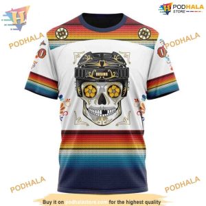 Dia De Los Muertos Special NHL Design Boston Bruins Hoodie 3D Cultural Apparel 3