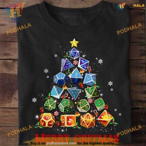 Dice Dungeon Tree Merry Critmas Shirt, Best Family Christmas Gifts