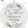 Director of Nursing's First Christmas Ornament 2023, Funny Christmas Ornaments