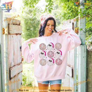 Disco Christmas Pink Sweatshirt, Funny Christmas Gift Ideas
