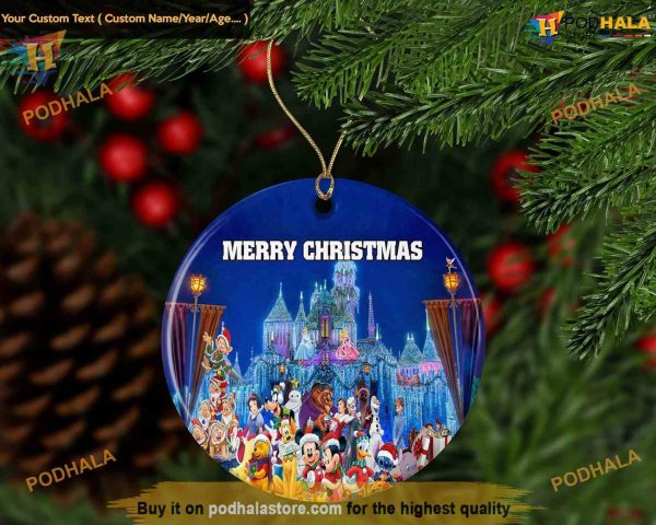 Disney 100th Anniversary Ornament, 2023 Ceramic Christmas Ornament for Children