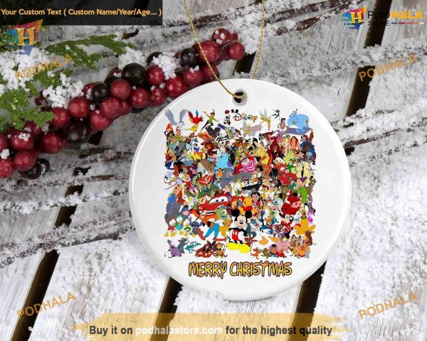 Disney 1980s Christmas Ornament, Nostalgic 2023 Xmas Tree Decoration