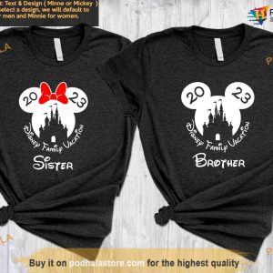 Disney 2023 Family Vacation Shirt, Personalized Disney Vacation Outfit, Disney Trip Tee