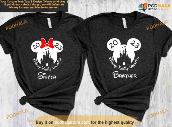 Disney 2023 Family Vacation Shirt, Personalized Disney Vacation Outfit, Disney Trip Tee