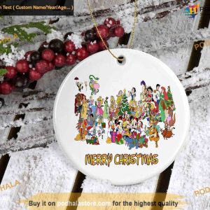 Disney 2023 Merry Xmas Ornament, Timeless Disney World Christmas Decor