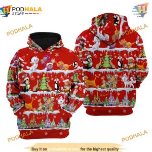 Disney Cats Christmas Disney 3D Hoodie Charming Disney Apparel Choices 1