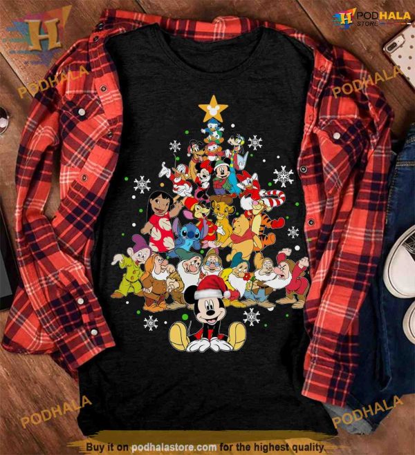 Disney Characters Merry Xmas Shirt, Fantasy Family Funny Christmas Shirt