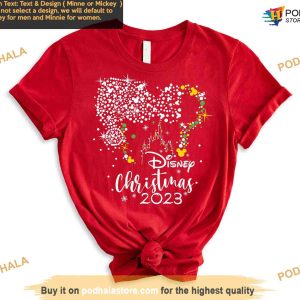 Disney Christmas 2023 Family Shirt Minnie and Mickey Tee Disney Christmas Shirt Family 2