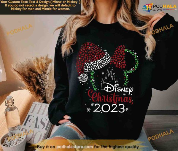 Disney Christmas 2023 Sweatshirt, Disney Group Vacation, Disney Family Christmas Shirt