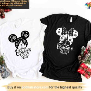 Disney Christmas Shirt 2023 Matching Disney Vacation Merry Christmas Tee 2