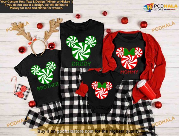 Disney Family Custom Tees, Mickey Minnie Christmas, Personalized Family Vacation Shirt