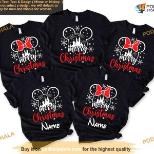Disney Merry Christmas Shirt, Personalized Disney Family Matching, Great Christmas Gifts For Mom