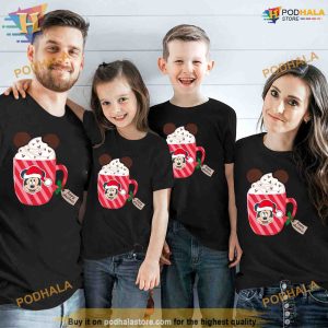 Disney Mickey Mouse Happy Christmas Hot Chocolate Cocoa Mug Shirt, Xmas Gifts