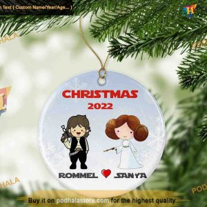 Disney Star Wars Leia & Solo, 2023 Custom Christmas Ornaments