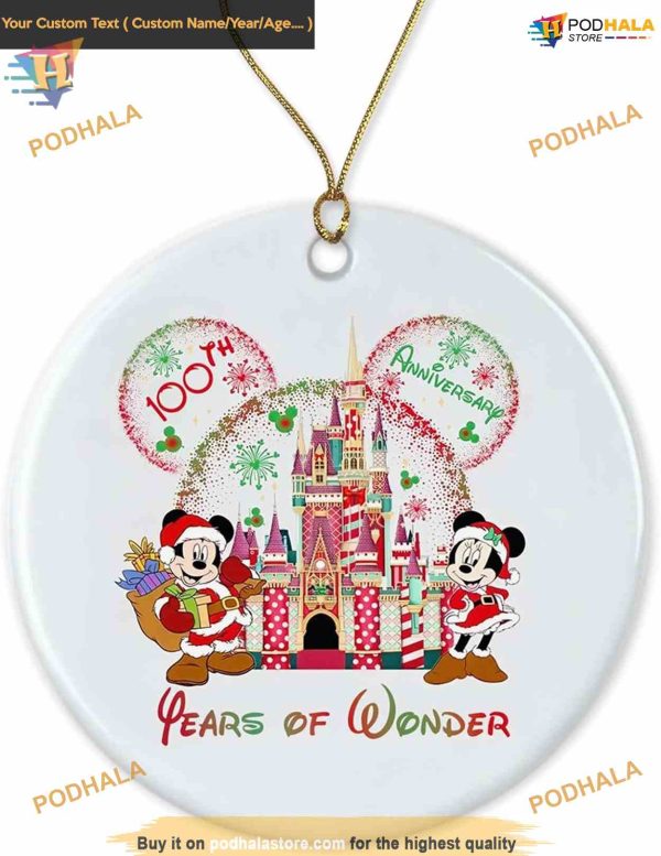 Disney World 100Th Celebration 2023, Personalized Family Ornament