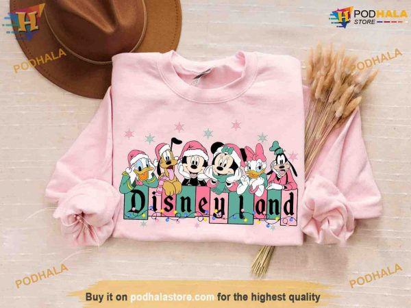Disneyland Christmas Pink Sweatshirt, Family Funny Christmas Shirt