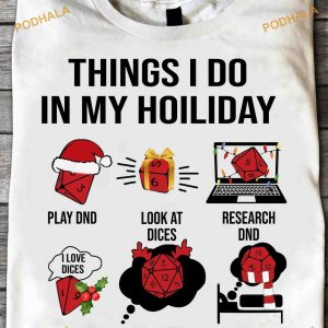 DnD Dice Holiday Adventure Shirt, Celebrate Christmas with DnD
