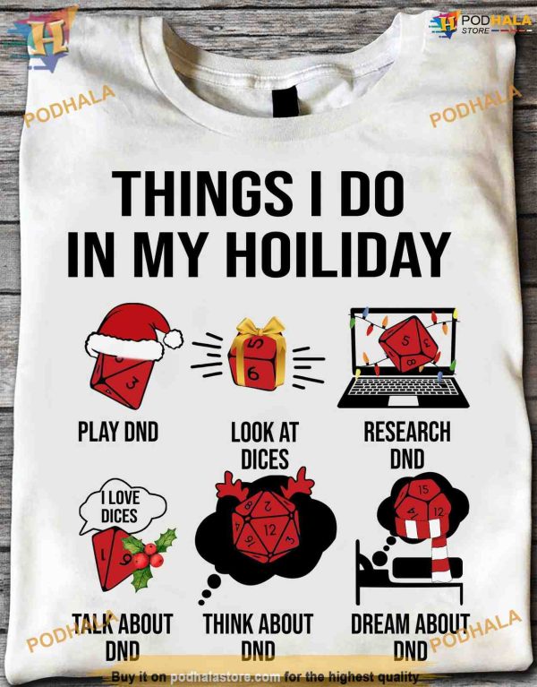 DnD Dice Holiday Adventure Shirt, Celebrate Christmas with DnD