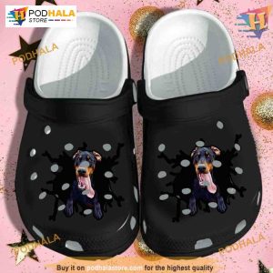 Dobermann Car Crack Crocs, Unique Christmas Gifts for Pet Lovers