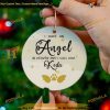 Dog Angel Christmas Ornament, Personalized Pet Memorial Decor
