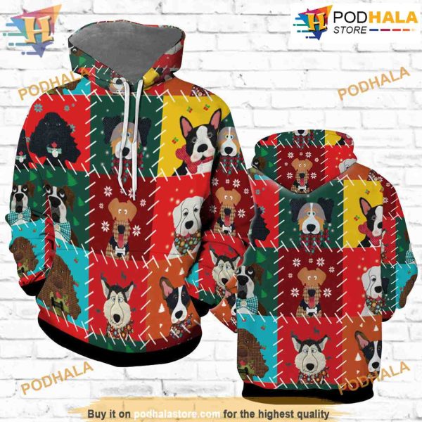 Dog Face 3D Hoodie Christmas, Funny Xmas Gifts