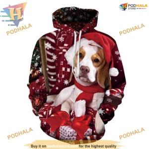 Dog Lovers' Christmas 3D Hoodie, Ideal Funny Xmas Gift