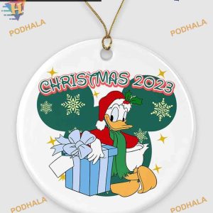 Donald Duck 2023 Festive Ornament, Disney Christmas Tree Decor