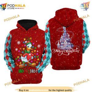 Donald Duck Christmas Disney 3D All Over Printed Hoodie Disney Apparel Musts 1
