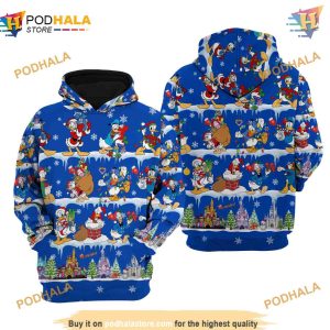 Donald Duck Christmas Disney 3D Hoodie, Must-Have Disney Apparel