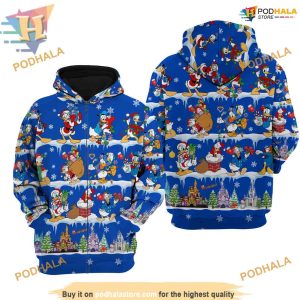 Donald Duck Festive 3D Christmas Hoodie, Creative Xmas Present