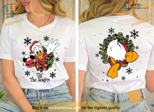 Donald Duck Festive Season Matching Family Xmas Shirt, Magic Kingdom 2023