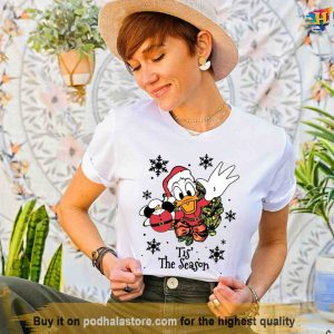 Donald Duck Festive Season Matching Family Xmas Shirt Magic Kingdom 2023 2