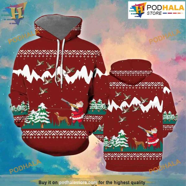 Duck Hunting 3D Funny Christmas Hoodie, Xmas Gifts