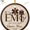 EMT Ceramic 2023 Ornament, Personalized Best EMT Ever Ornament, Retirement Gifts
