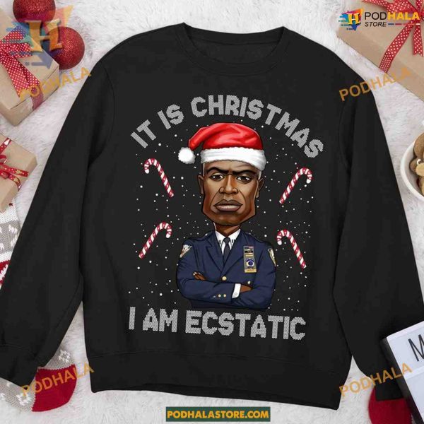 Ecstatic Black Man Meme Candy Christmas Shirt, Funny Xmas Gifts