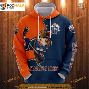 Edmonton Oilers Cartoon Graphic 3D Hoodie Trending Sweatshirt 1