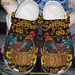 Elegant Feathers Beautiful Chicken Crocs, Trending Gifts for Stylish Walks