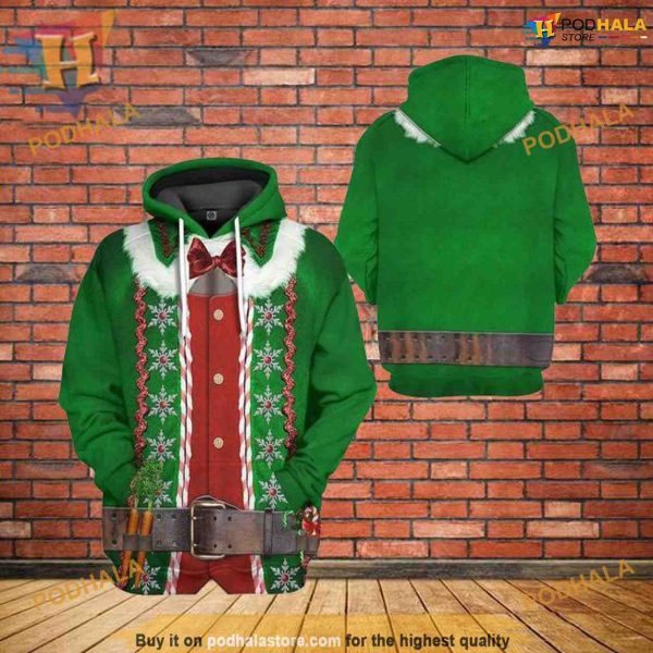 Elf-Tastic 3D Christmas Hoodie, A Creative Holiday Gift