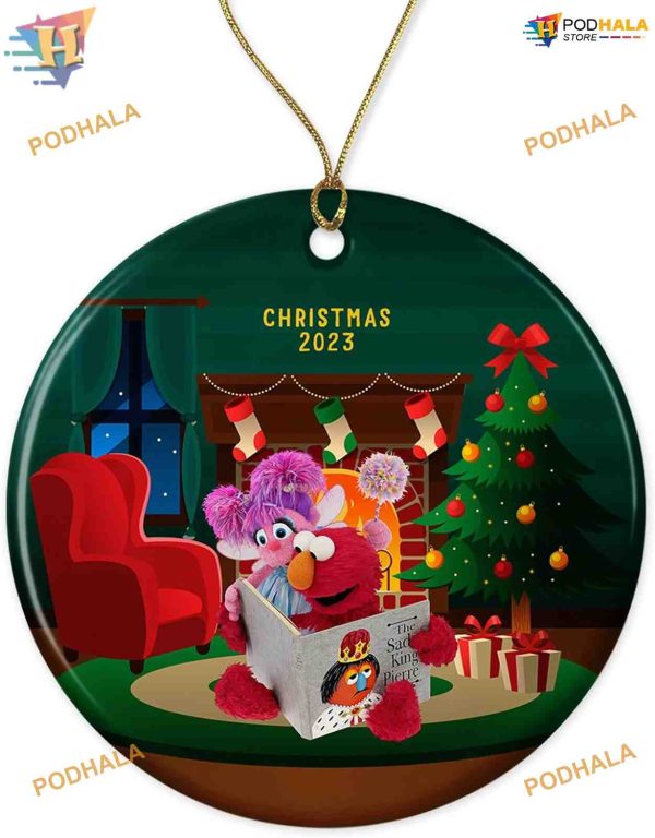 Elmo’s Christmas 2023 Ornament, Sesame Street Baby’s First Xmas