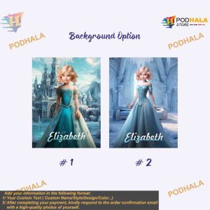 Elsa Princesses Photo Blanket Custom Frozen Cartoon Blanket with Face 2