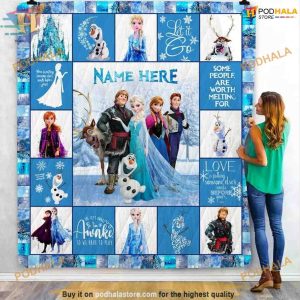 Elsa's Frozen Queen Quilt, Unique Disney Christmas Blanket