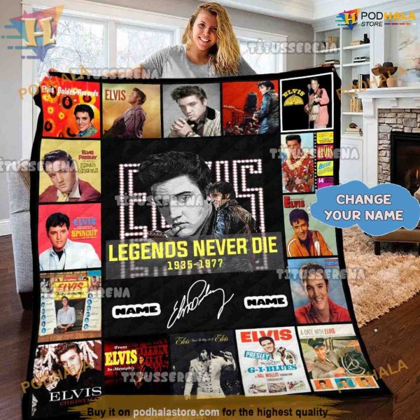 Elvis Legacy Wrap, Presley Collectible Fleece Blanket, Funny Xmas Gifts