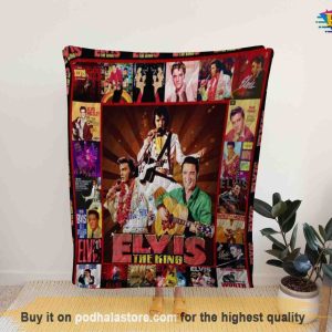 Elvis Retro King's Blanket, Rock Memorabilia Fleece Blanket, Funny Xmas Gifts