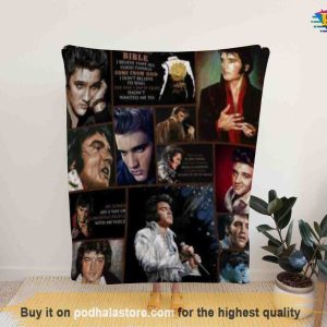 Elvis's Retro Cozy Quilt, 70s & 80s Music Blanket, Funny Christmas Gift