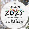 Engaged 2023 Christmas Ornament, Personalized Family Keepsake, Engagement Gift