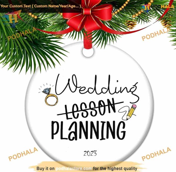 Engaged Christmas 2023 Ornament, Custom Family Ornaments