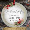 Engaged & Enchanted Personalized First Christmas Ornament, Love's Celebration