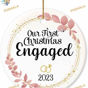 Engagement 2023 Ornament, Personalized Couples Christmas Tree Decor